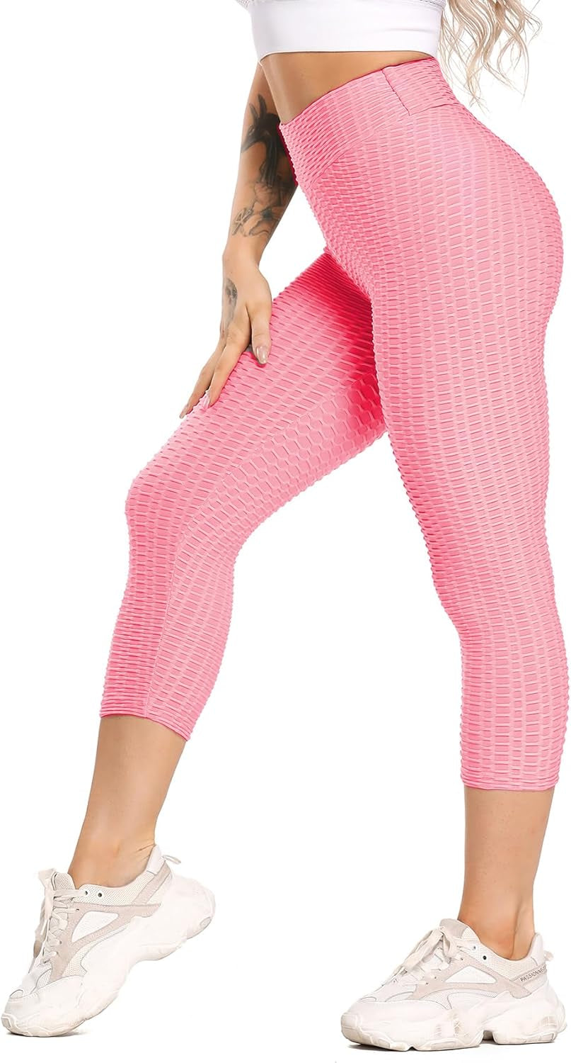 Women'S High Waist Yoga Pants Tummy Control Slimming Booty Leggings Workout Running Butt Lift Tights