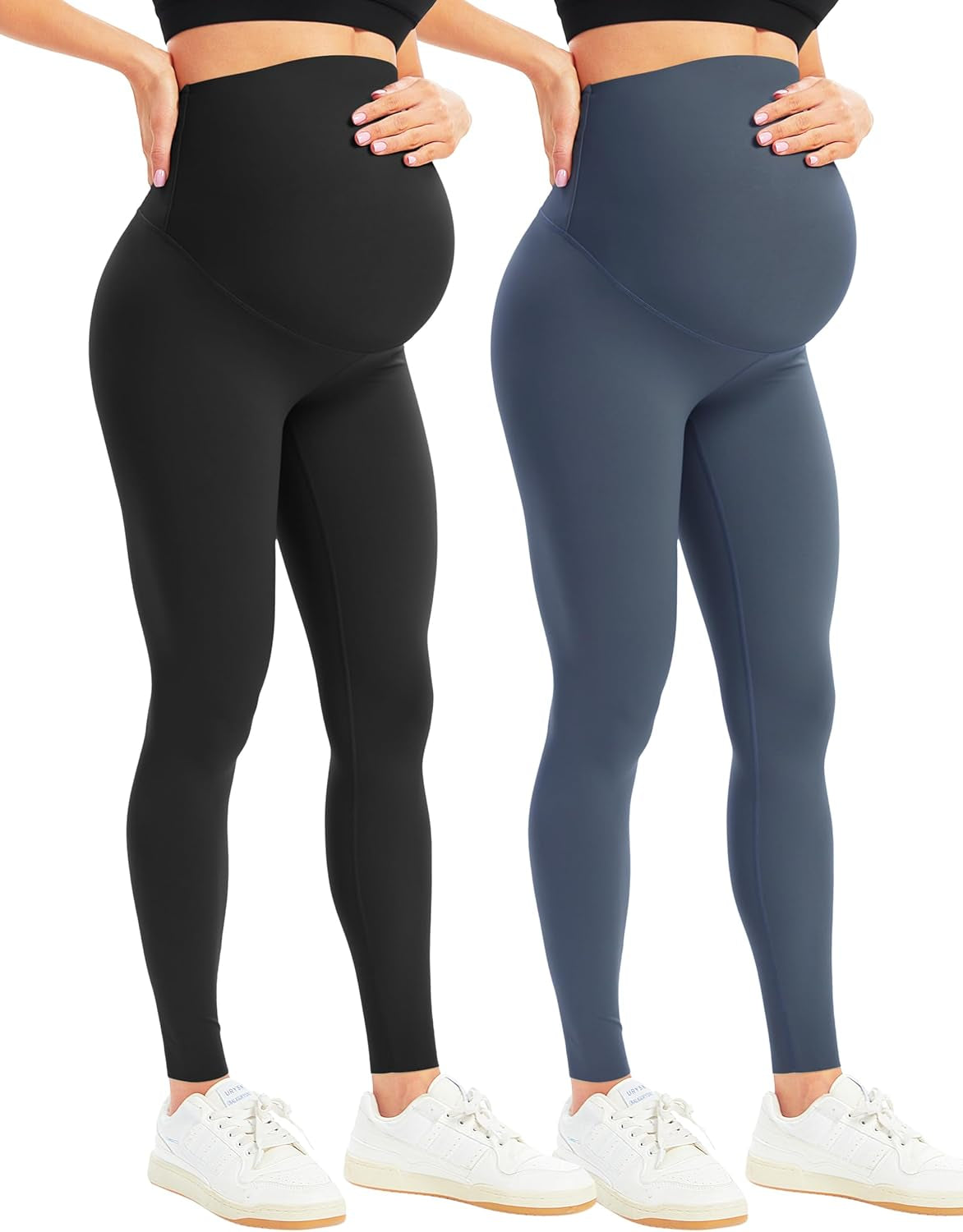 Women'S Maternity Leggings over the Belly Bump Workout Full Length Leggings Running Active Yoga Pants