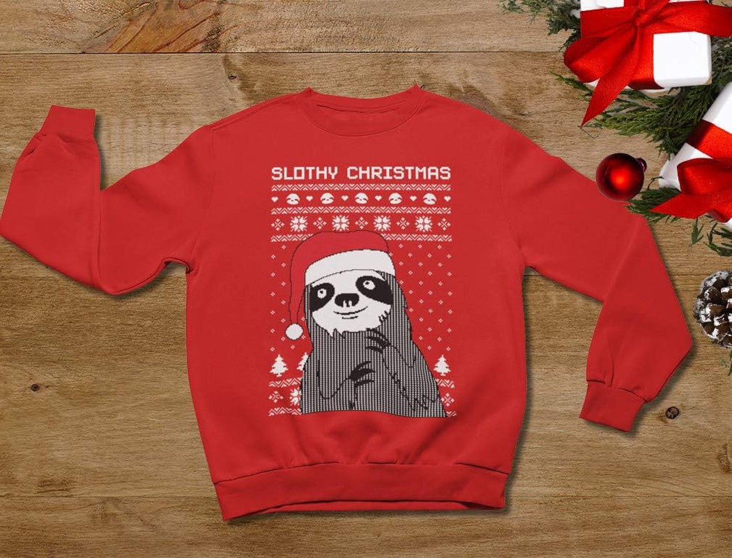 Slothy Christmas Ugly Christmas Sweater Sloth Women Sweatshirt