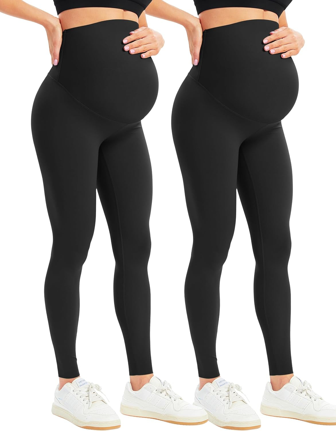 Women'S Maternity Leggings over the Belly Bump Workout Full Length Leggings Running Active Yoga Pants