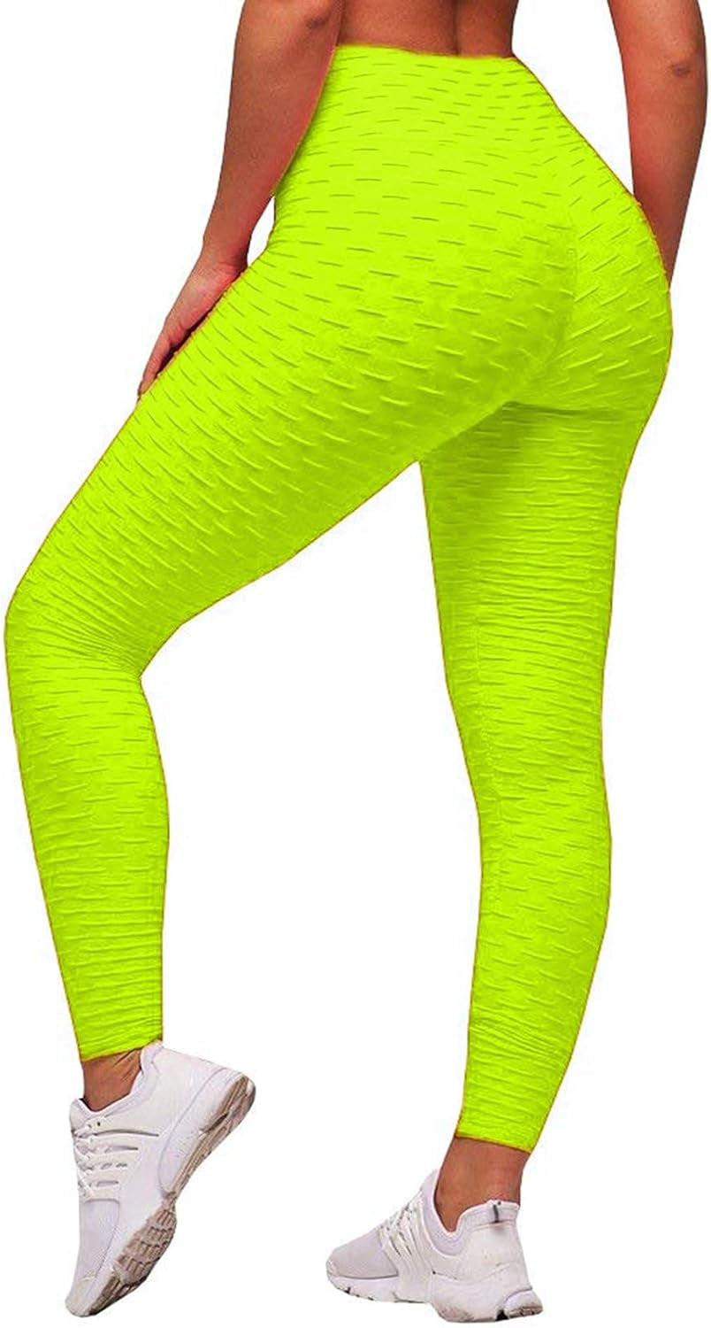 Women'S High Waist Yoga Pants Tummy Control Slimming Booty Leggings Workout Running Butt Lift Tights