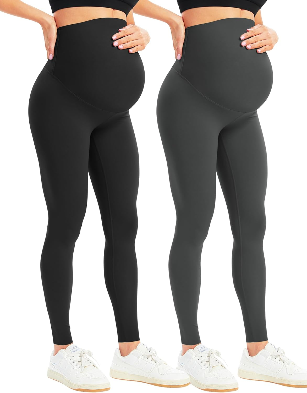 Women'S Maternity Leggings over the Belly Bump Workout Full Length Leggings Running Active Yoga Pants