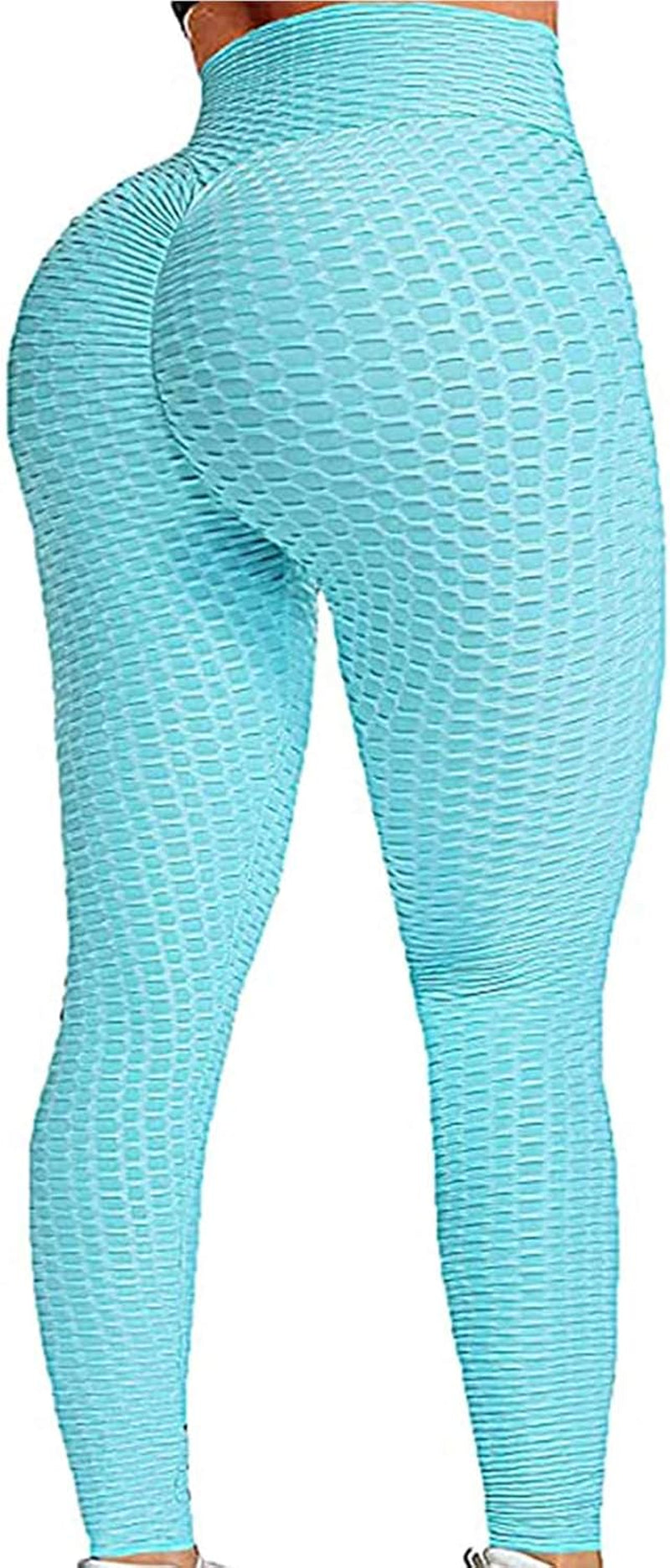 Women'S High Waist Yoga Pants Tummy Control Slimming Booty Leggings Workout Running Butt Lift Tights