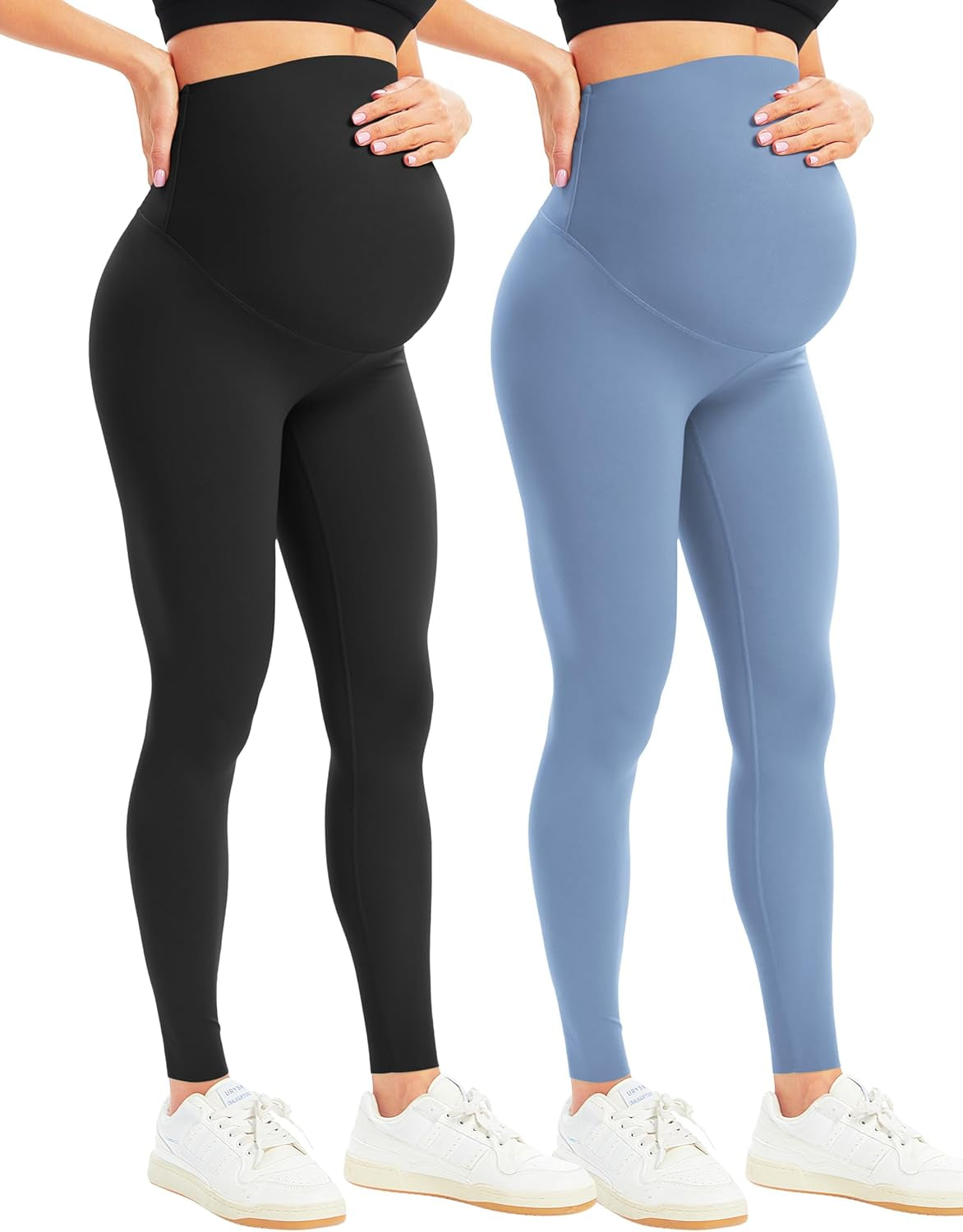 Women'S Maternity Leggings over the Belly Bump Workout Full Length Leggings Running Active Yoga Pants